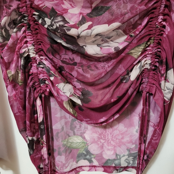 2/ $15 Sheer adjustable ruched top - Picture 2 of 4